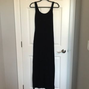 Fitted black maxi dress from express.